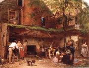 Eastman Johnson Negro life at the South Spain oil painting artist